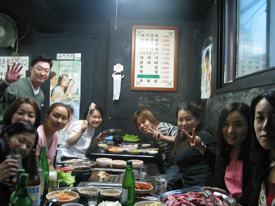 韓国留学時代、友人たちとの食事